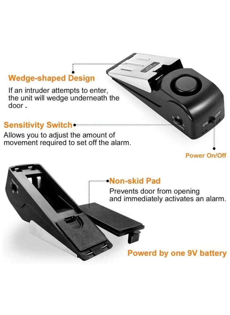 Ailily 2pcs Door Stop Alarm, Door Stopper with 120db Security Alarm, Floor Wedge Doorstop for Travel Apartment Home House - Image 5