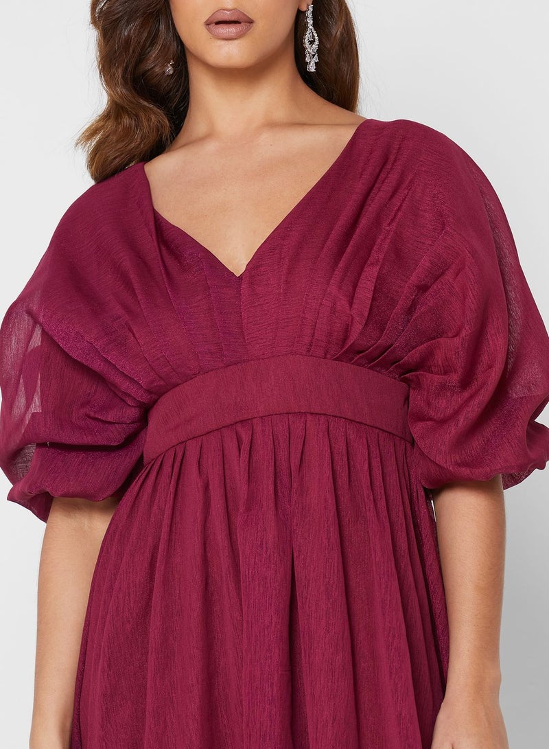 Khizana Sleeve Detail Midi Dress - Image 3