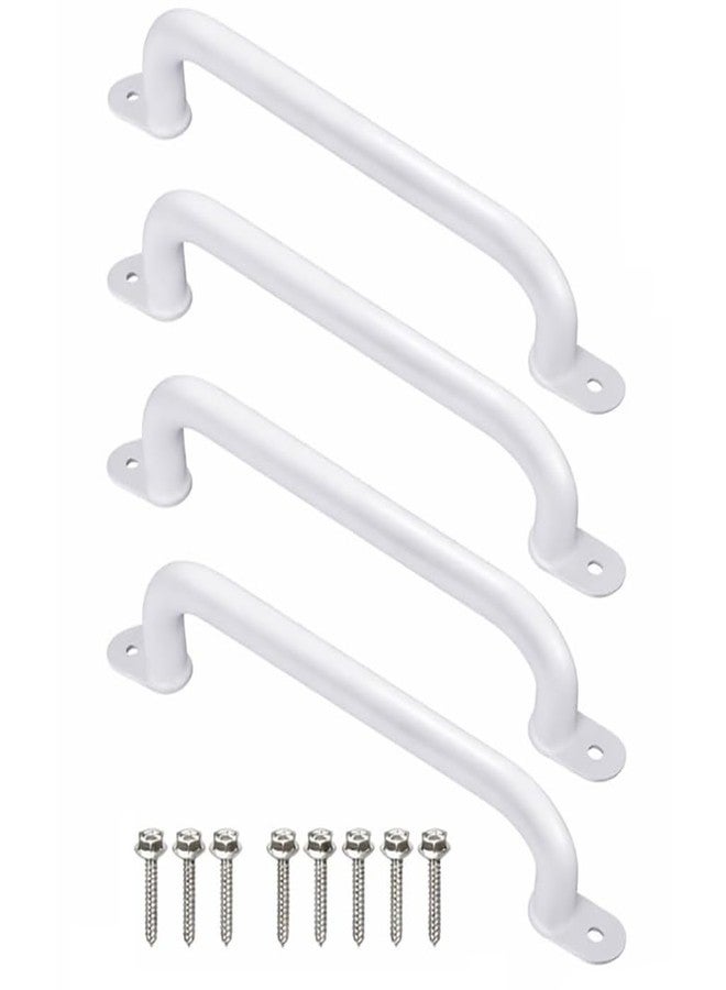 CHARMING TREASURES 48cm Long Metal Playground Safety Handle Monkey Bars for Kids Backyard (Pack of 4), Jungle Gym for Indoor Outdoor Playground Playset Handle Accessories for Playhouse, White - Image 1
