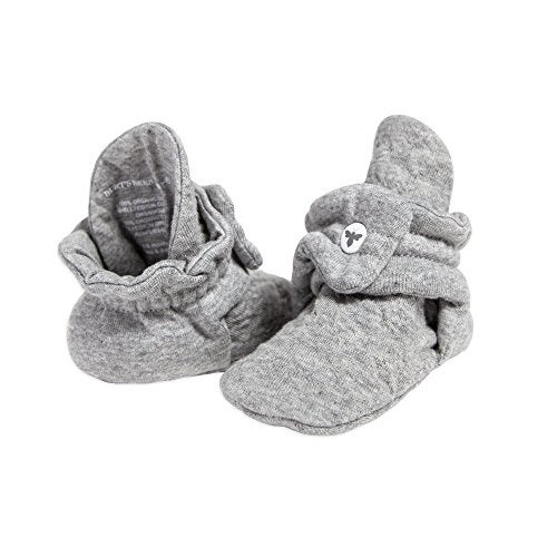 Burt's Bees Baby Girls Booties Organic Cotton Newborn Essentials Shoes, Gender Neutral Color for Ages 0 to 9 Months Old - Image 1