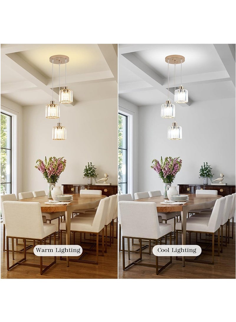 TAPIT Crystal Ceiling Lights, Gold Metal Crystal Chandelier Lamp, Round Flush Mount Ceiling Light, Hanging Light for Cafe Bar Dining Room Bedroom (Bulbs NOT Included) - Image 4