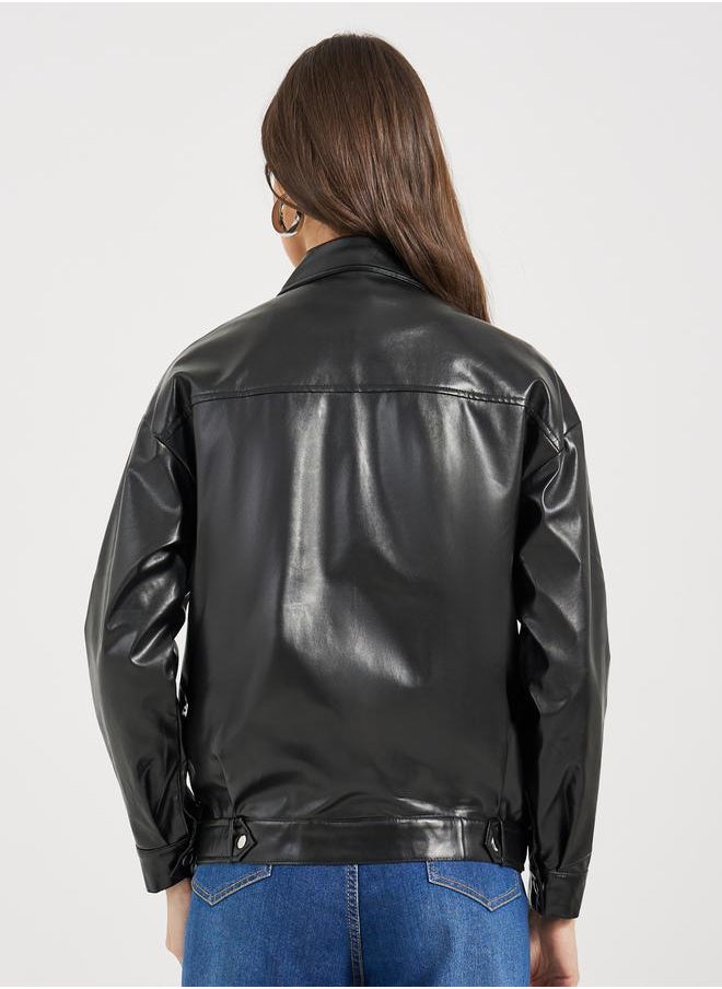 Styli - Regular Fit Regular Length Biker Jacket - Image 1