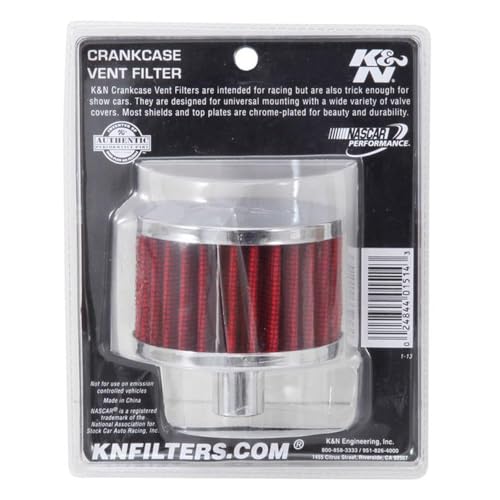 K+N K&N Vent Air Filter/Breather: High Performance, Premium, Washable, Replacement Engine Filter: Flange Diameter: 0.75 in, Filter Height: 2 in, Flange Length: 0.875 in, Shape: Breather, 62-1160 - Image 3