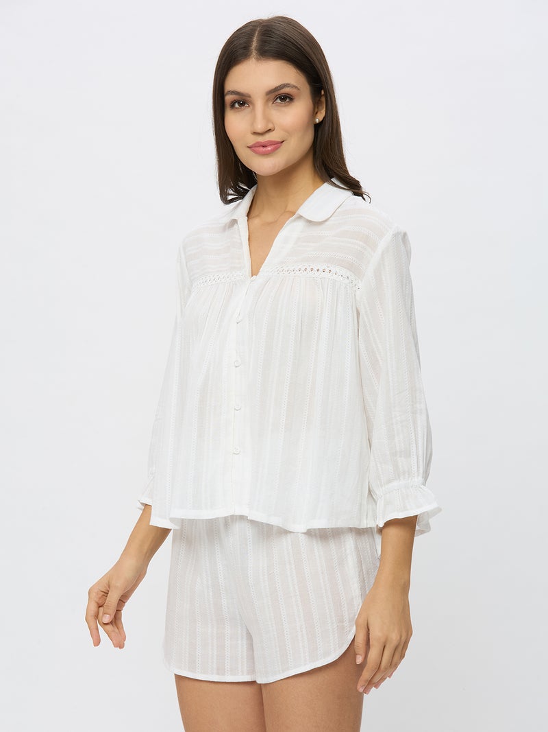 أمارزو بلوزة قطنية بأزرار دوبي - Image 2