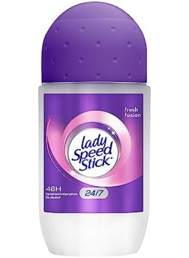 ليدي سبيد ستيك مزيل عرق فريش فيوجن رول أون للنساء، 50 مل