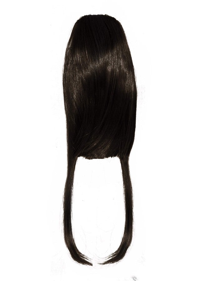Paradise® Synthetic Front Hair Extensions With Clips Hair Bang Fringe for Women And Girls With Center Cut (Dark Brown) - Image 3