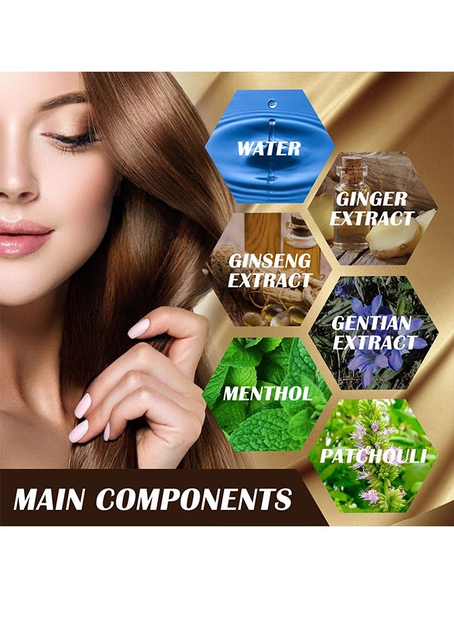 OUHOE Hair Regrowth，Ginger Hair Thickening Spray Anti-Hair Loss Firming Nourishing Strong and Thick Hair, Treatment Hair Growth Essence, Dense Hair Regeneration Spray, Suitable for Men and Women(20ml/0.7fl.oz) - Image 3