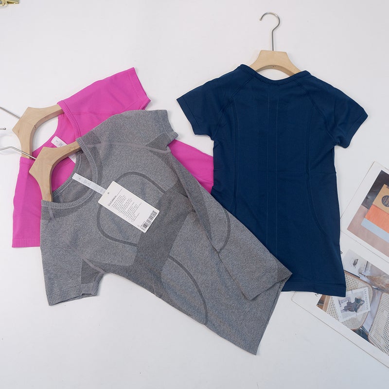 Summer Slim-fit Sports Quick-dry Casual Outdoor High Elastic T-shirt Tight Yoga Slimming Short-sleeved Knitted Breathable Thin - Image 5