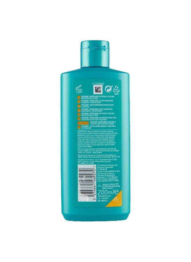 Piz Buin Buin After Sun Soothing & Cooling Moisturising Lotion 200Ml Cap Bottle  - Image 2