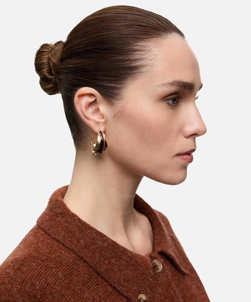 ايبيكيول Textured Hoop Earring Set