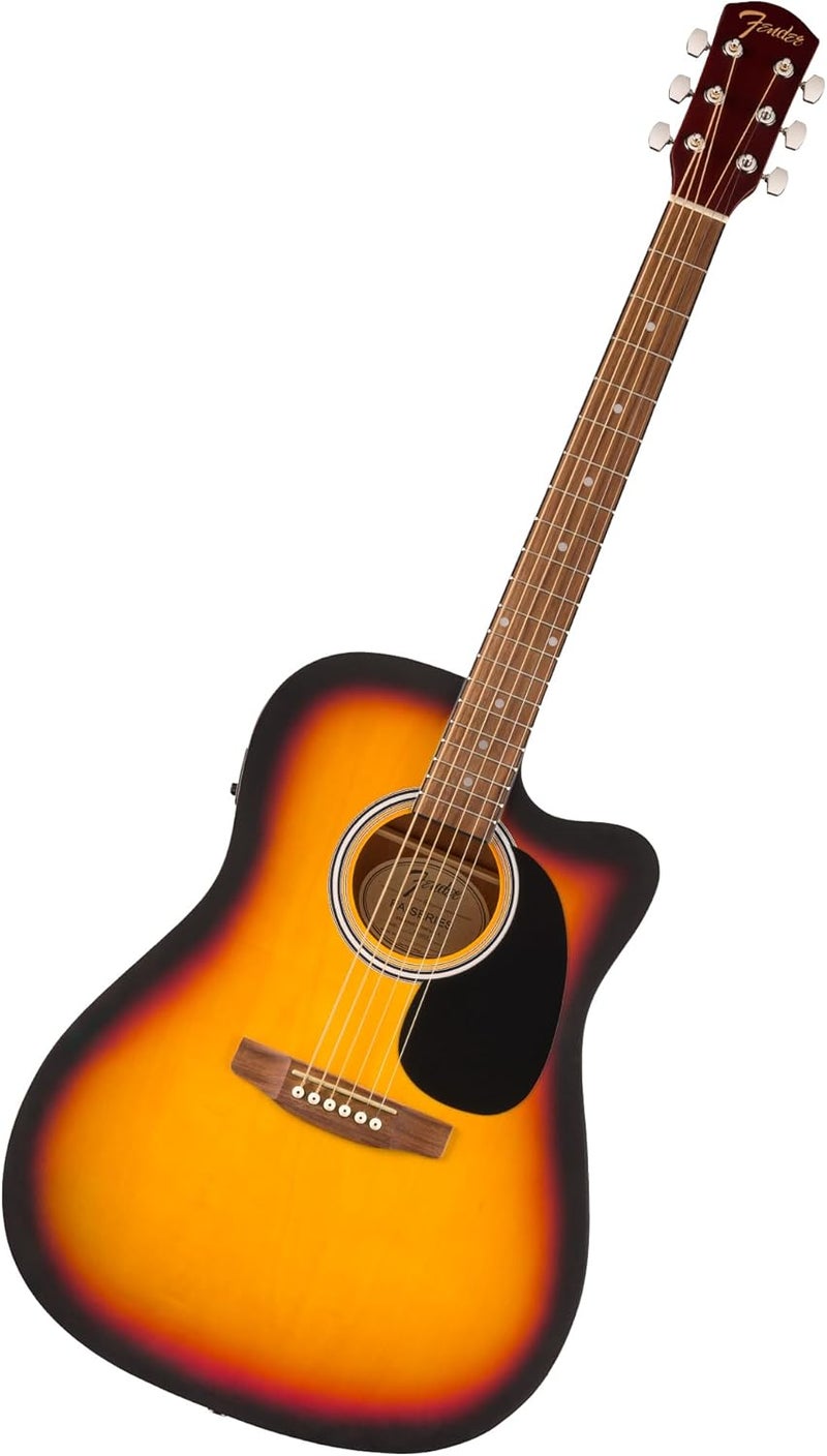 FENDER Fender FA25CE Dreadnought Acoustic Electric Guitar Beginner Guitar with 2Year Warranty Includes Builtin Tuner and OnBoard Volume and Tone Controls Comes with Free Lessons Sunburst - Image 1
