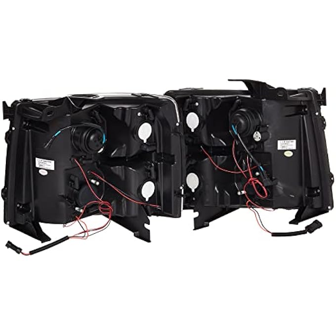 Spyder 5009494 Chevy Silverado 1500 0713 2500Hd3500Hd 0714 Projector Headlights  Led Halo  Led Replaceable Leds  Black  High H1 Included  Low H1 Included - Image 2
