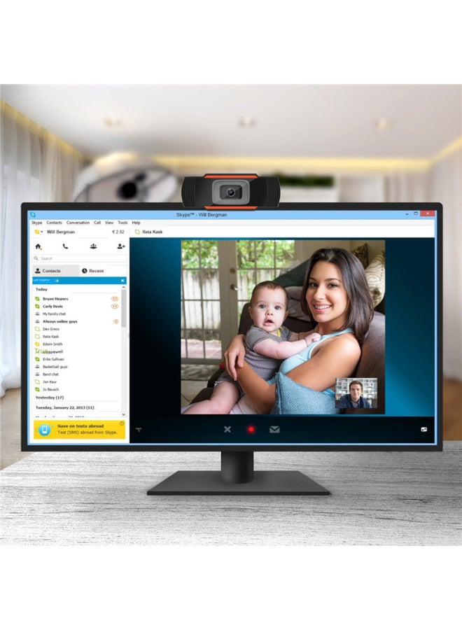 1080p Hd Computer Webcam Usb Network Live Broadcast Suitable For Laptops Desktops Home Use Online Class Video Conferencing-Color:M6:640*480p With Neutral English Color Box - Image 4