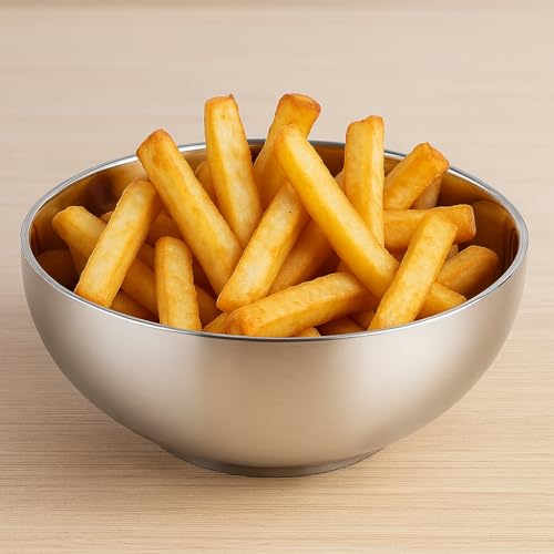 Kruvad Stainless Steel Tone Bowl 500 ml | Mixing & Serving Bowls | Durable, Rust-Free, Dishwasher Safe, Double Finish Metal Bowls for Curry, Dal, Soup, Dessert, Snacks & Kitchen Use - Image 4