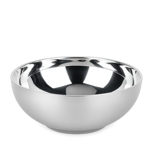 Kruvad Stainless Steel Tone Bowl 500 ml | Mixing & Serving Bowls | Durable, Rust-Free, Dishwasher Safe, Double Finish Metal Bowls for Curry, Dal, Soup, Dessert, Snacks & Kitchen Use - Image 1