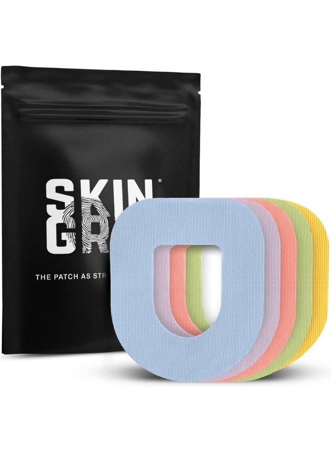 Skin Grip CGM Patches for Insulet Omnipod (20-Pack), Waterproof & Sweatproof for 10-14 Days, Pre-Cut Adhesive Tape, Continuous Glucose Monitor Protection (Pastel) - Image 1