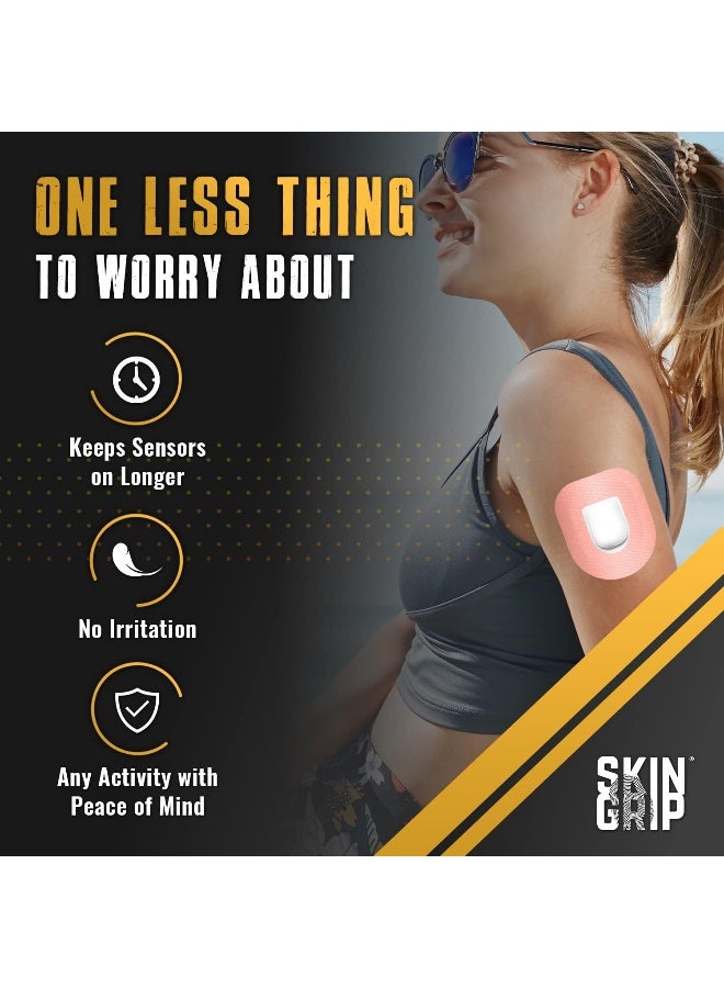 Skin Grip CGM Patches for Insulet Omnipod (20-Pack), Waterproof & Sweatproof for 10-14 Days, Pre-Cut Adhesive Tape, Continuous Glucose Monitor Protection (Pastel) - Image 4