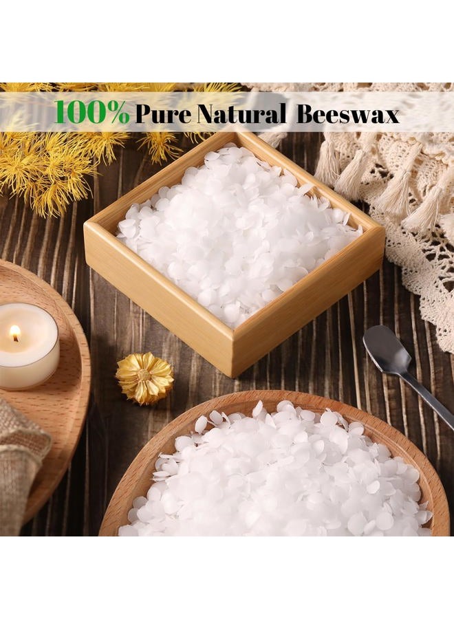 simeitol 2lb White Beeswax Candle Making Kit for Adults, Complete Gift Set with Melting Pot, DIY Starter Candle Making Supplies for Home Decor/Gift Crafting/Holiday Party - Image 3
