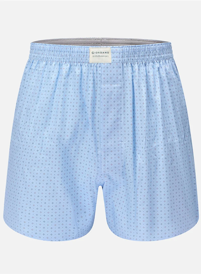 GIORDANO Men's Regular Fit Cotton Poplin Boxers 3-Pack