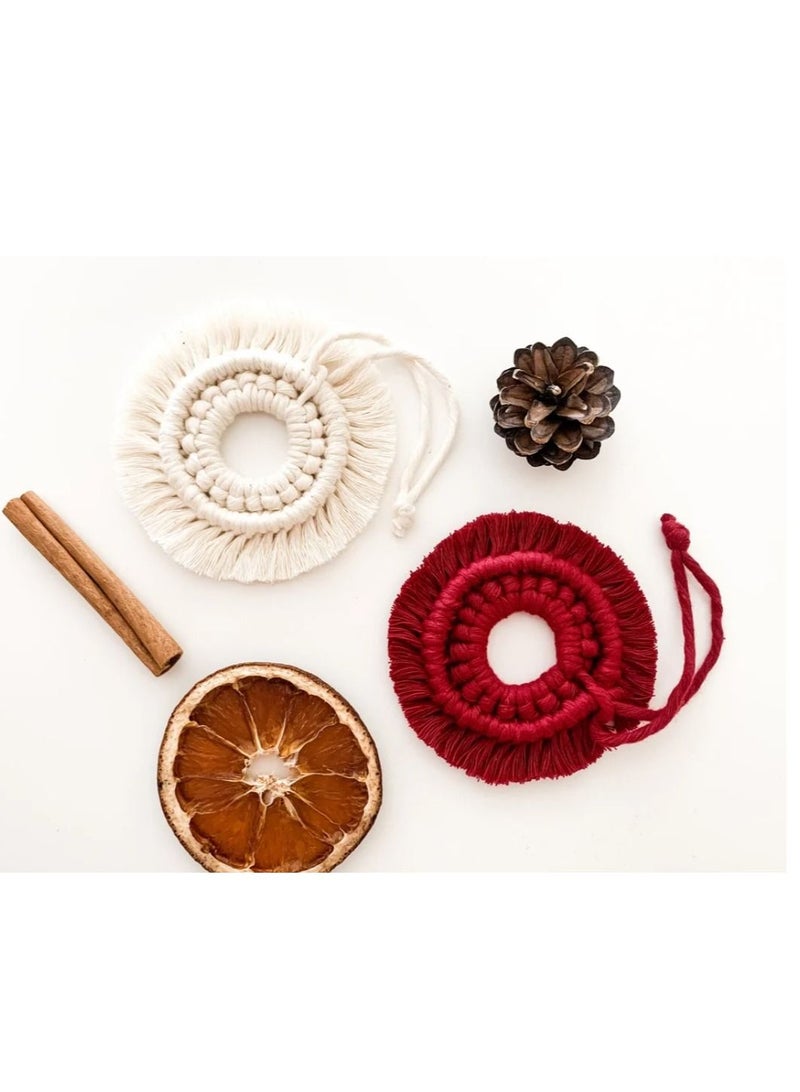 macrame sanu Handmade Macrame Christmas ornaments / Decorations  - Image 2