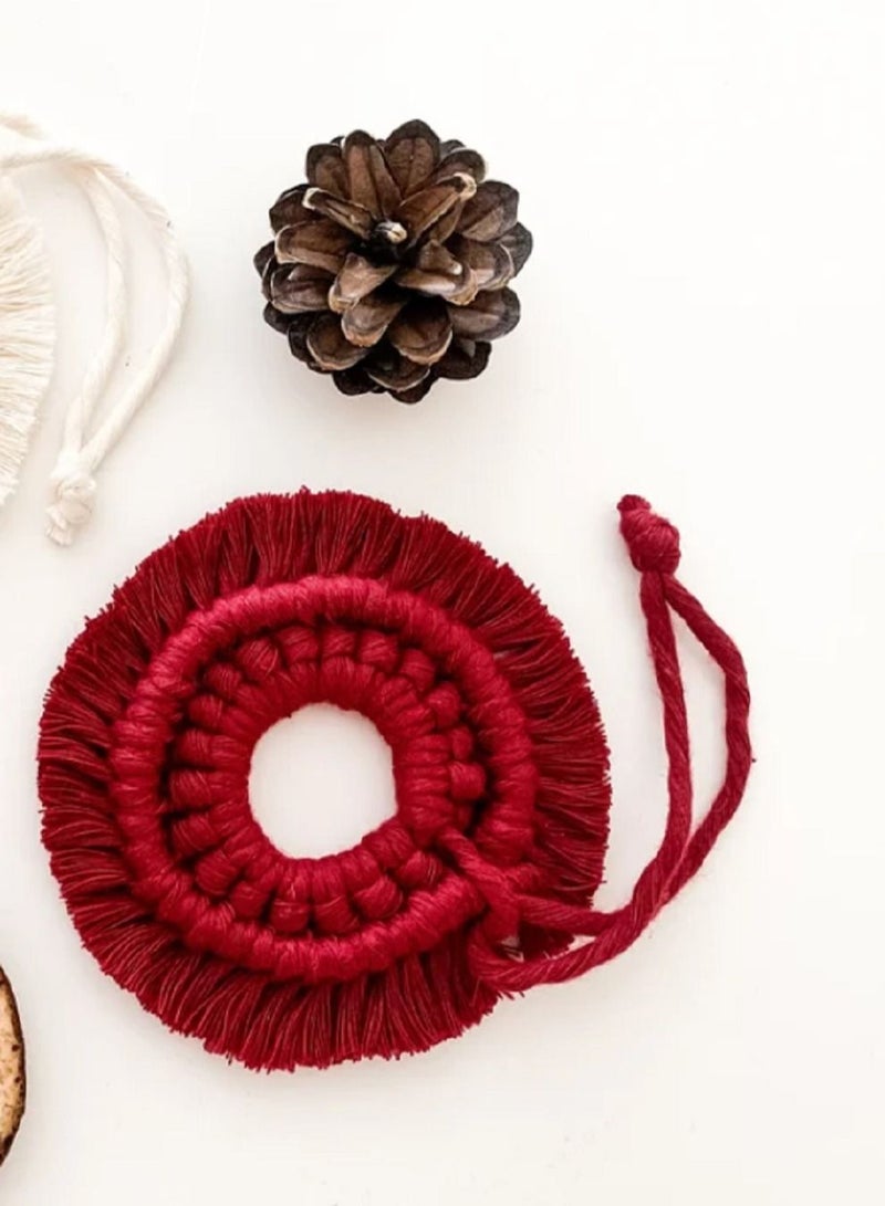 macrame sanu Handmade Macrame Christmas ornaments / Decorations  - Image 3