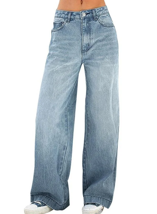 Take Two Blue Baggy Wide Leg Jeans