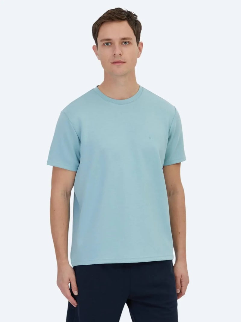 Kip Mint Plain Crew Neck T-Shirt - Image 1