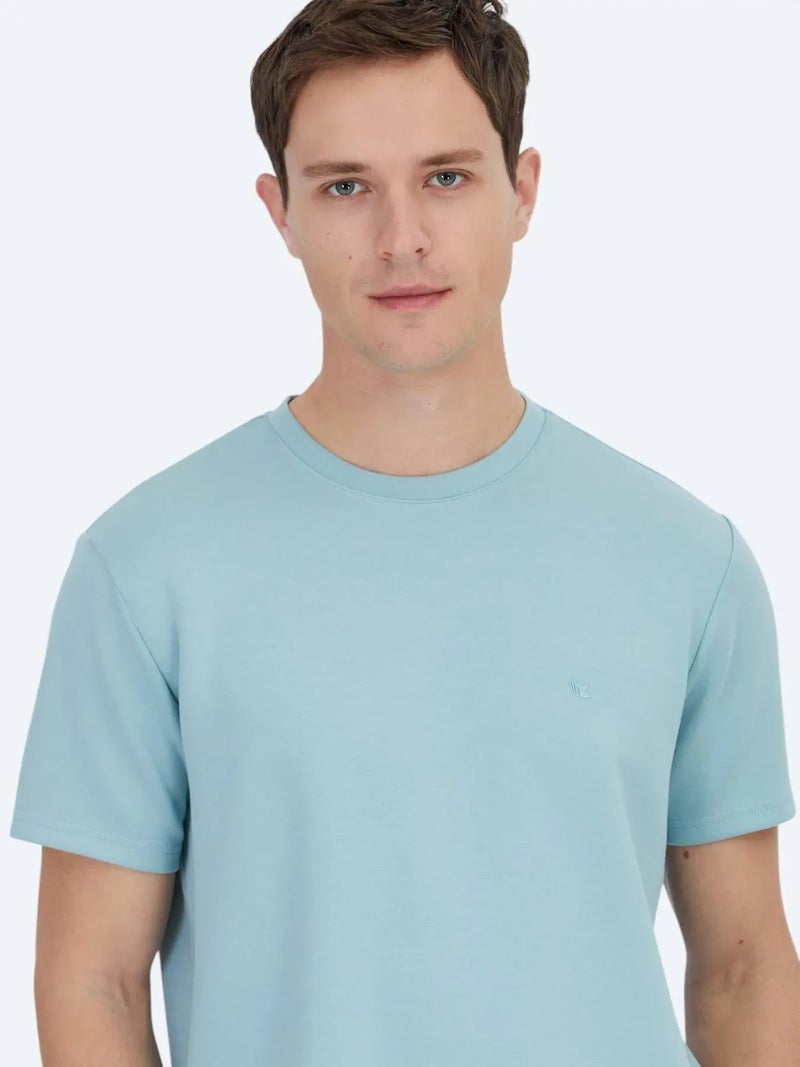 Kip Mint Plain Crew Neck T-Shirt - Image 3