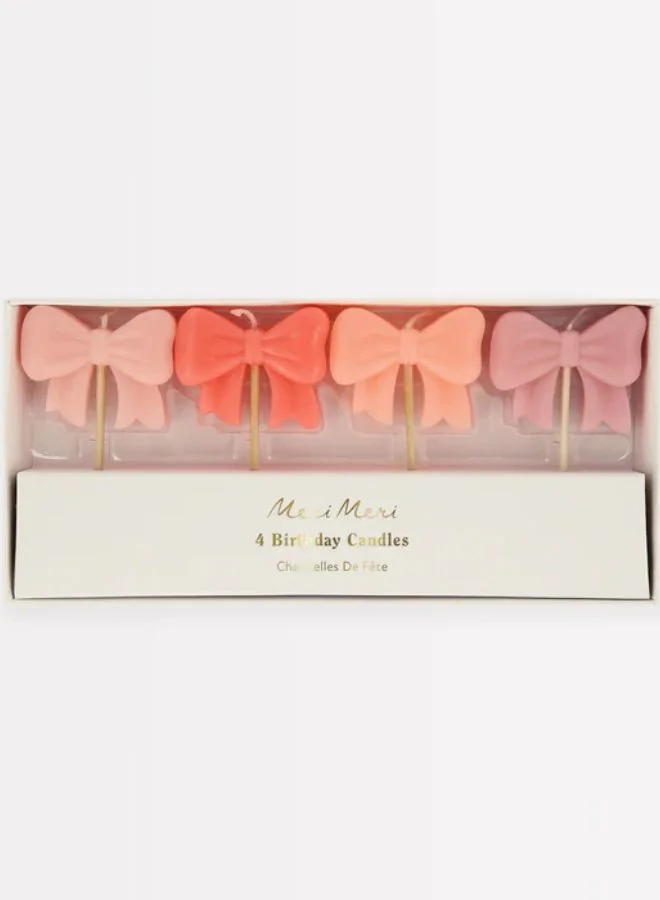 Meri Meri Pink Bow Candles