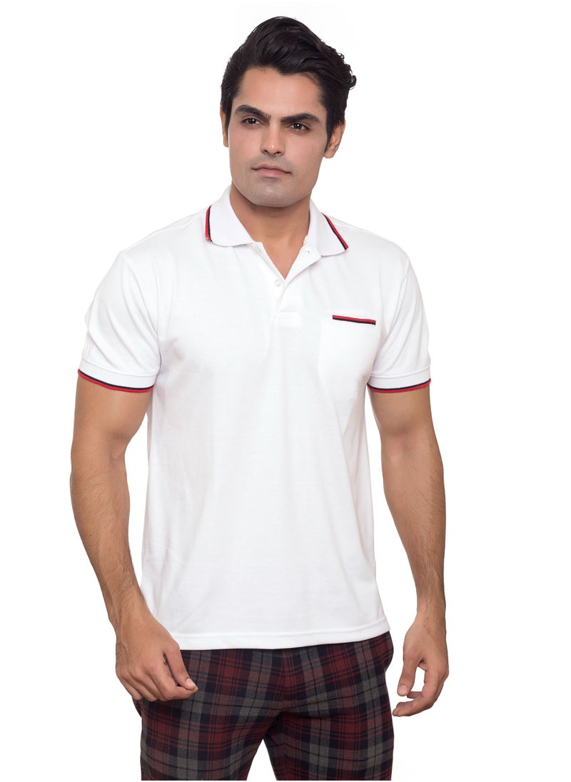 SANTHOME Men's Dry n Cool Polo Shirt for Office Gym Daily Use Comfort Wear  - Image 1