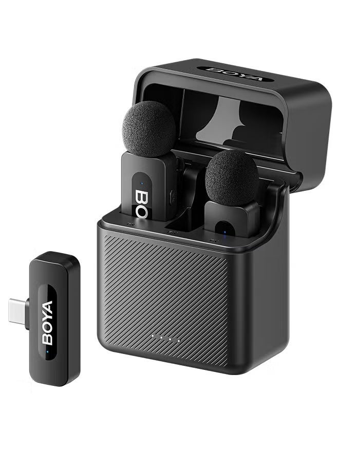 BOYA BY-V30 wireless microphone with charging case, noise cancelling lavalier - Image 1