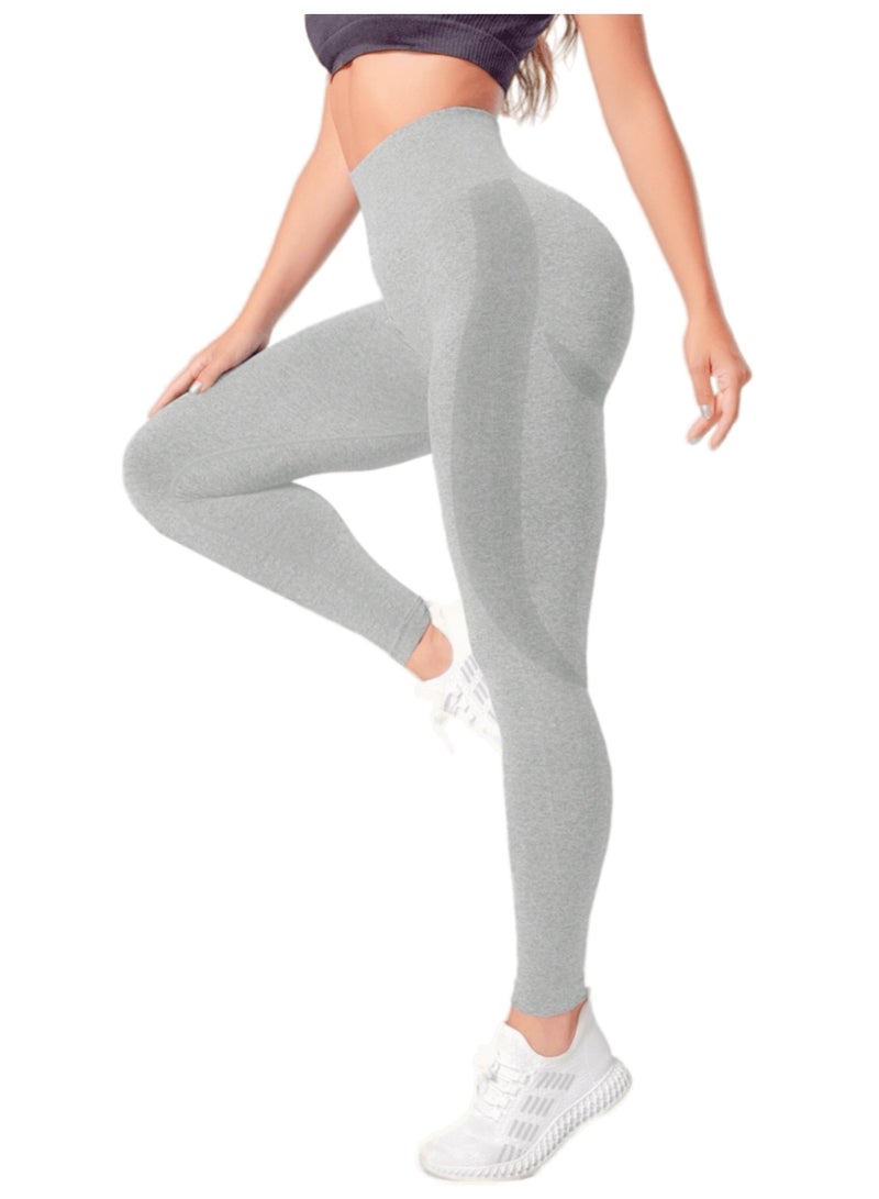 Sweet Cathy Yoga Pants High Waist Leggings Smile Contour Sport Pants Seamless Tummy Control Scrunch Butt Lift Stretchable Tights Waist Compression Fitness Gym - Image 4
