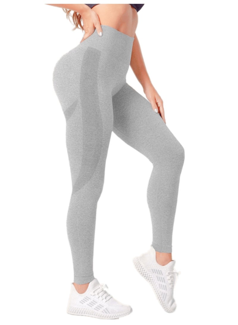 Sweet Cathy Yoga Pants High Waist Leggings Smile Contour Sport Pants Seamless Tummy Control Scrunch Butt Lift Stretchable Tights Waist Compression Fitness Gym - Image 2