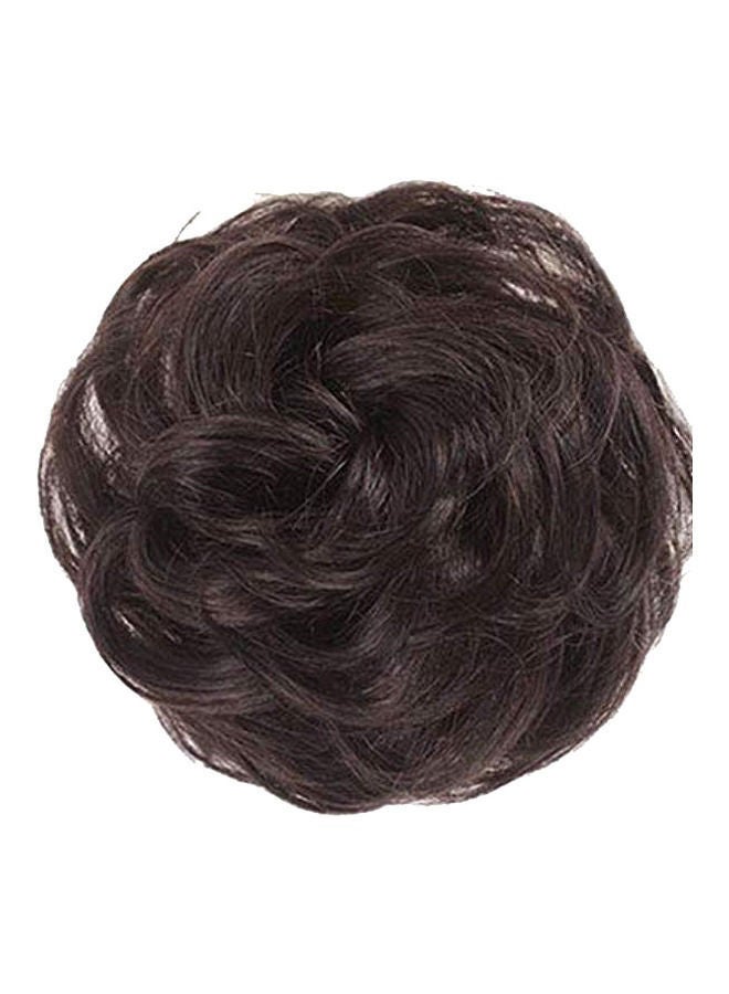 NIBEMINENT 2-Piece Curly Donut Updo Bun Extension Set Dark Brown