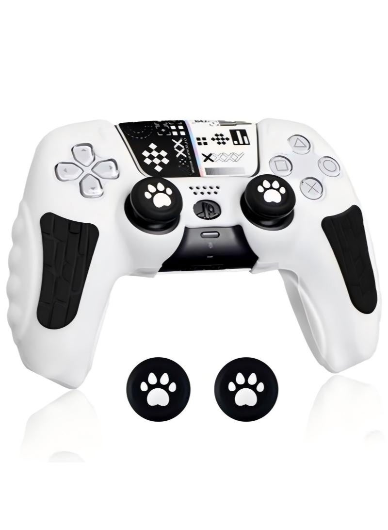 IINE Case Cover for PS5/PS5 Slim Wireless Controller for Dual Sense Leather Texture Soft Silicone Protection Anti-scratch Anti-fall Case Cover Electronic game Machine Accessories - Image 1