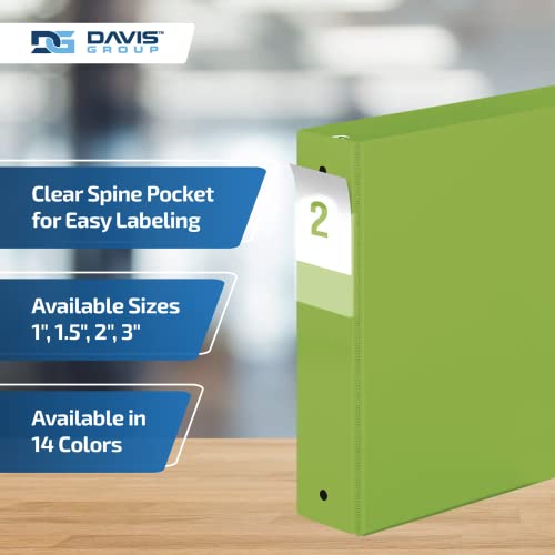 Davis Group Premium Economy 6-Pack 3-Ring Binders for School or Office, Round-Ring Binders, 2 Inch, Lime Green - Image 4