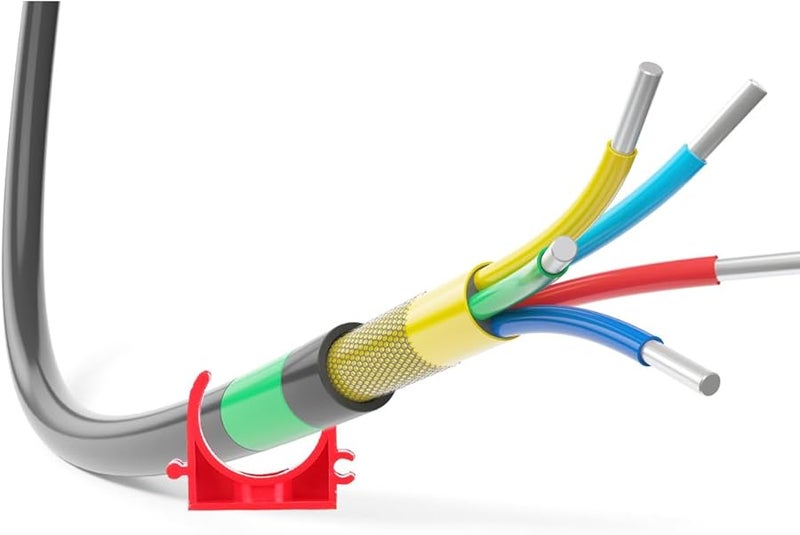 مشابك أنابيب PVC على شكل حرف U مقاس 25 مم 100 قطعة لتثبيت أسلاك القناة ودعم السباكة - Image 2