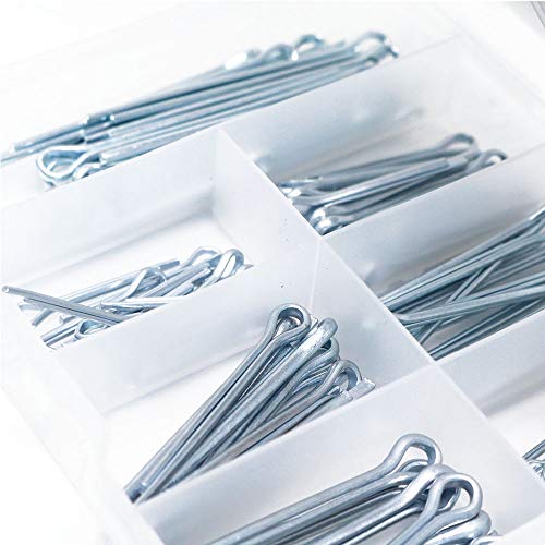 T.K.Excellent T.K. Excellent Cotter Pin Assortment,Zinc Plated Premium Quality Cotter Pins Kit,Holds Pins 106Pcs - Image 3