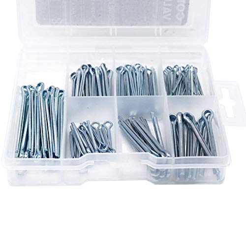 T.K.Excellent T.K. Excellent Cotter Pin Assortment,Zinc Plated Premium Quality Cotter Pins Kit,Holds Pins 106Pcs - Image 1