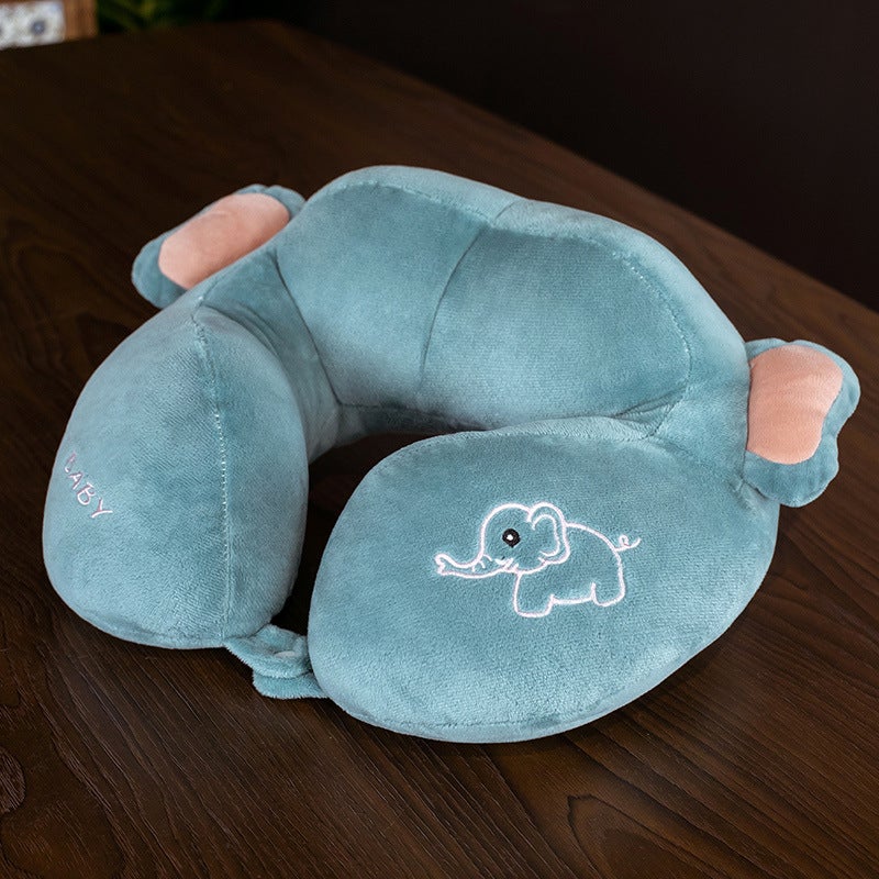 Cartoon Animal U-Shaped Pillow Pillow Three-Dimensional Hump Cervical Pillow Office Nap Pillow Travel Aircraft Neck Pillow - Image 4