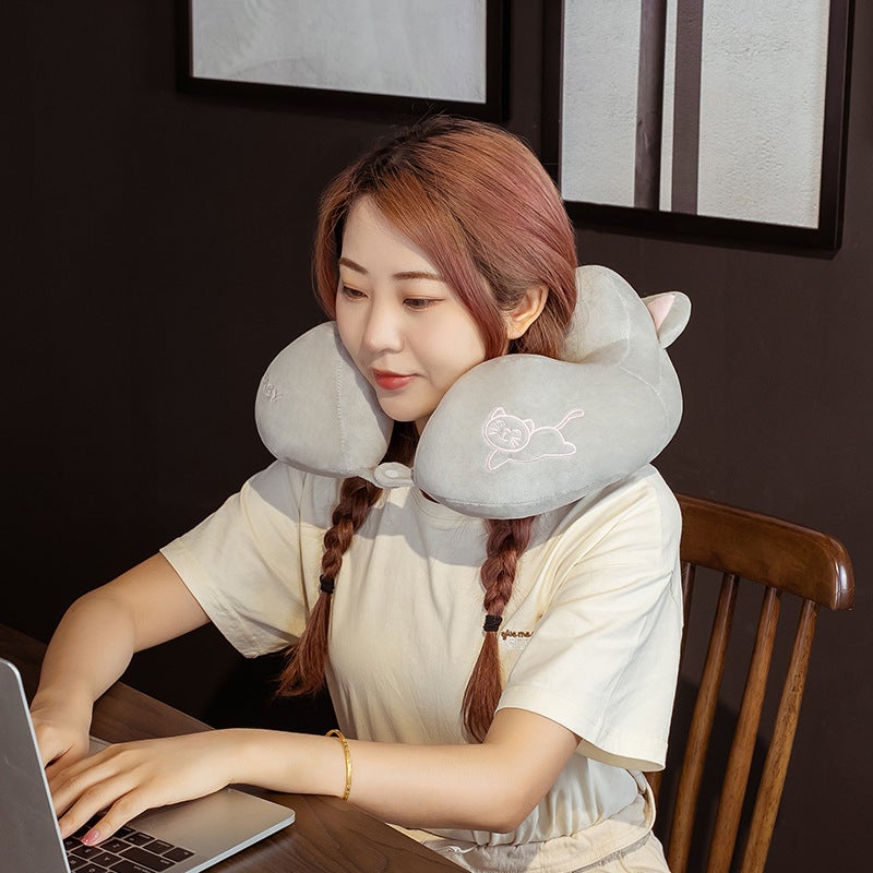 Cartoon Animal U-Shaped Pillow Pillow Three-Dimensional Hump Cervical Pillow Office Nap Pillow Travel Aircraft Neck Pillow - Image 5