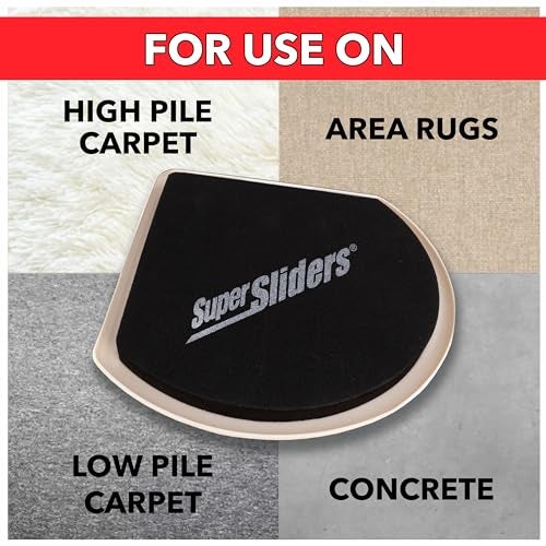 Super Sliders 7" Slide & Hide Reusable Furniture Sliders for Carpet - Effortless Moving and Surface Protection, Beige (4 Pack) - Image 3