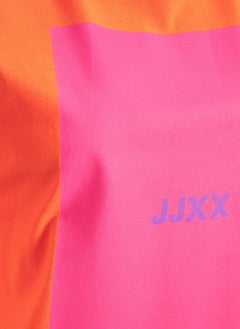 JJXX Crew Neck Printed Orange Women's T-Shirt 12204837  - Image 5