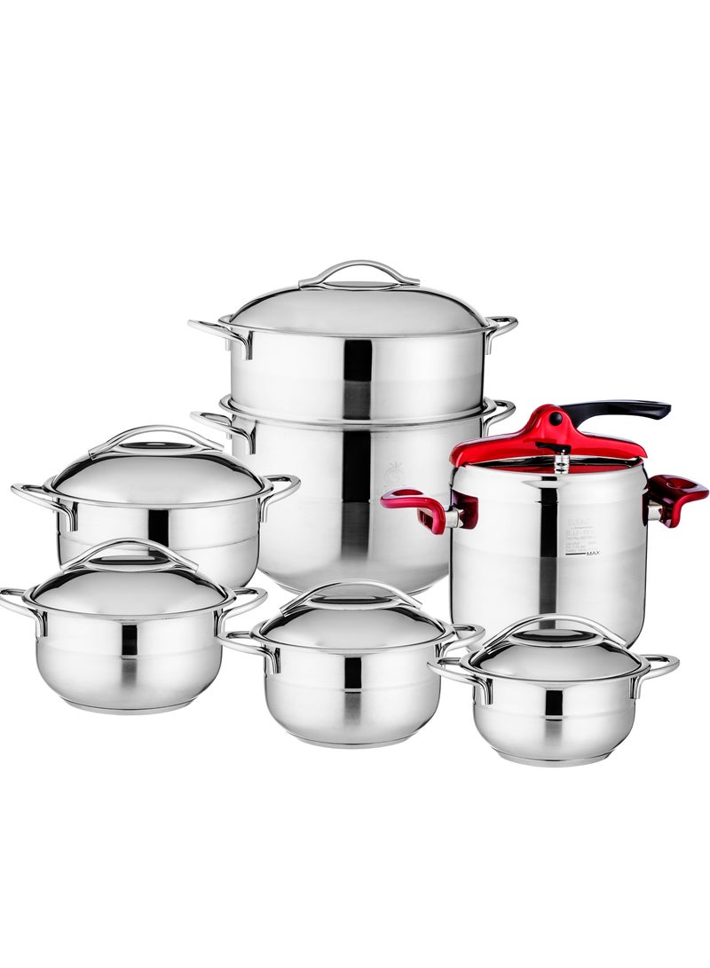 High quality 13-piece Turkish stainless steel cookware set  - Image 1