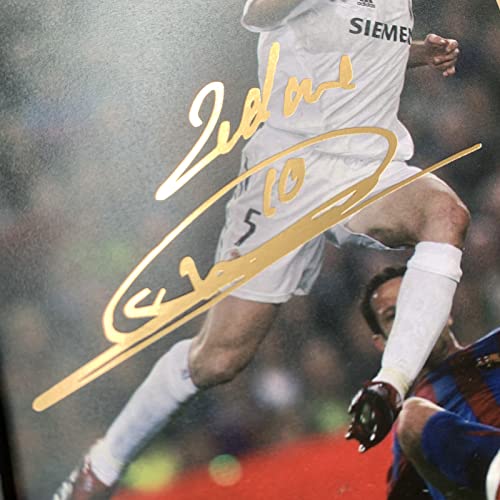 ORIMAMI Signed Soccer Ball Zinedine Zidane Photo Framed Poster with 1x35mm Memorabilia Film Display,Cool Zinedine Zidane Gifts for Fans- 8x6 Inches - Image 3