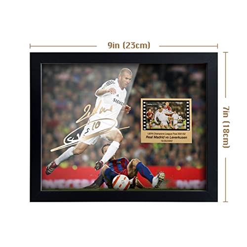 ORIMAMI Signed Soccer Ball Zinedine Zidane Photo Framed Poster with 1x35mm Memorabilia Film Display,Cool Zinedine Zidane Gifts for Fans- 8x6 Inches - Image 5