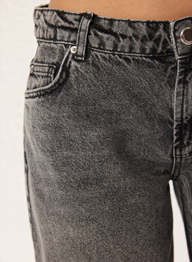 trendyol Anthracite Low Waist Boyfriend Baggy Jeans - Image 4