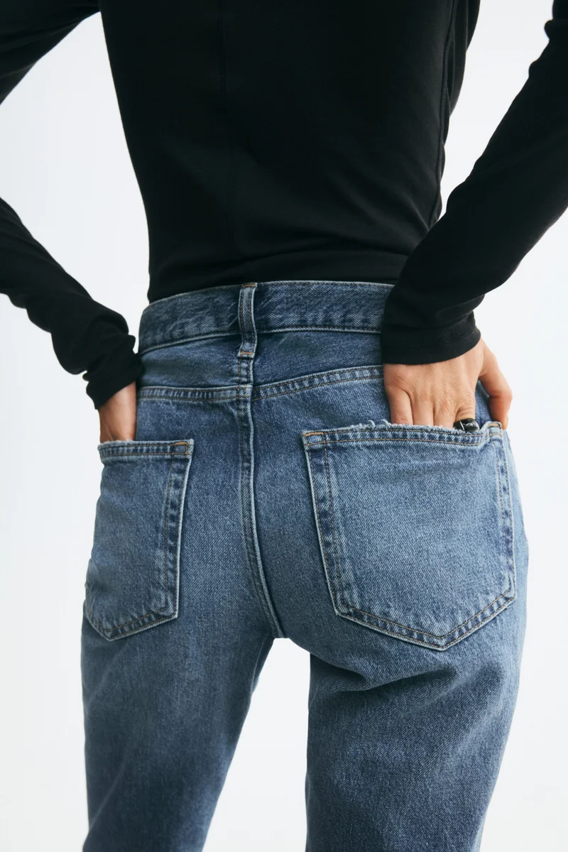 H&M  Straight Regular Waist Jeans for Women | Best Price UAE