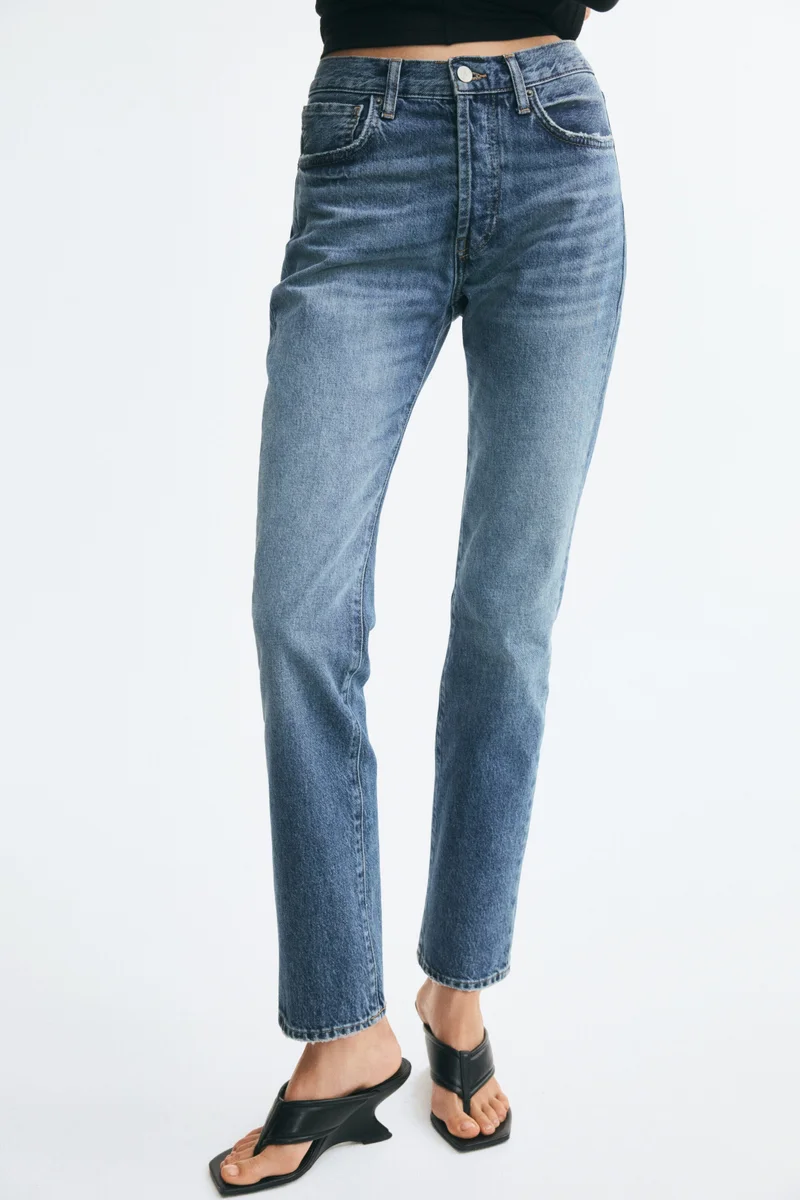 H&M  Straight Regular Waist Jeans for Women | Best Price UAE