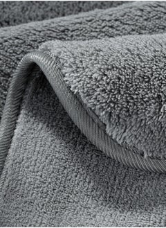 تشو داي Piece Microfiber Bath Towel 70 * 140cm ، ناعمة ، متينة ، فائقة الامتصاص وسريعة الجفاف ، رمادي  - Image 2